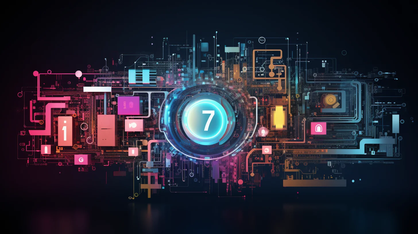 Una sezione che mostra abbreviazioni legate alla tecnologia. Una rappresentazione visiva di diversi concetti tecnologici.
