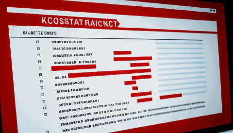 Un'immagine dello schermo di un computer con una X rossa attraverso un elenco di informazioni personali, come nome, indirizzo e numero di telefono, che simboleggia la rimozione dei dati personali dagli elenchi online.